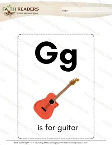 Kindergarten phonics worksheet — Letter Recognition. Alphabet Flashcards With Pictures (Practice Set 7)