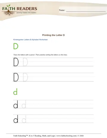 Printing Letters D