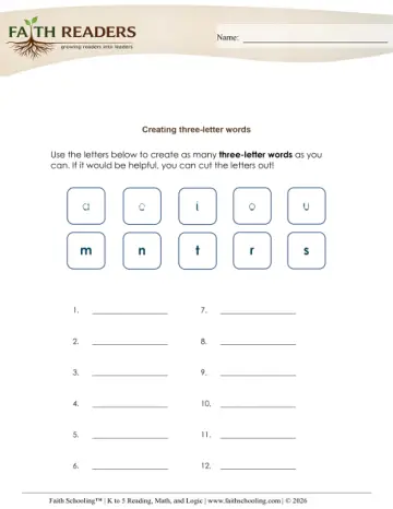 Constructing Words Vug