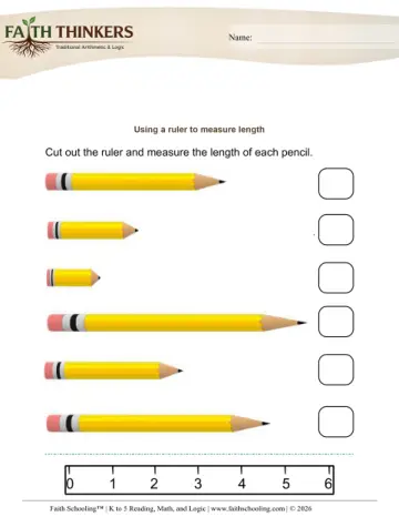 Measurement Ruler Cutout (Practice Set 1)