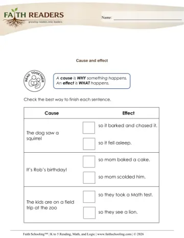 Cause and Effect (Practice Set 2)