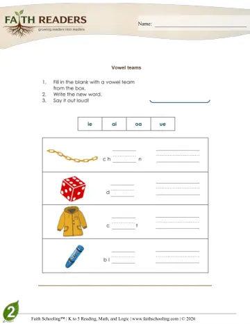 Vowel Teams (Practice Set 3)