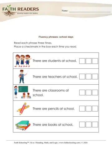 Fluency Phrases (Practice Set 5)