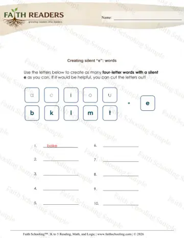 3rd Grade phonics worksheet — Word Building & Unscramble. Constructing Words (Practice Set 6)