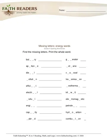 Missing Letters (Practice Set 1) (Practice 1)