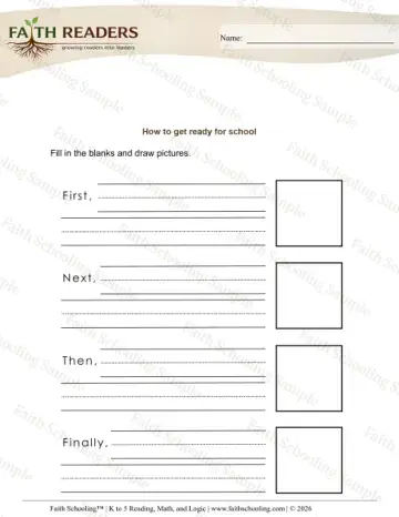 Kindergarten grammar & writing worksheet — Explanatory Writing Prompts (Practice Set 4)