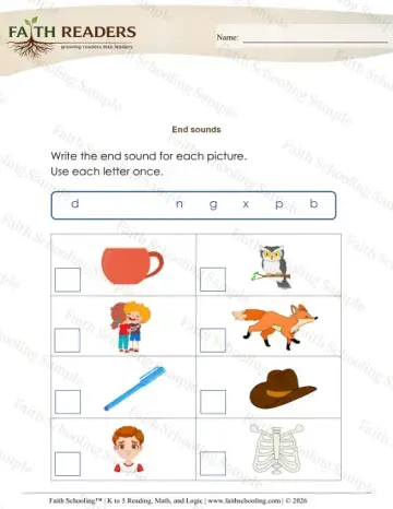 Kindergarten phonics worksheet — Phonemic Awareness. Phoneme Isolation (Practice Set 2)