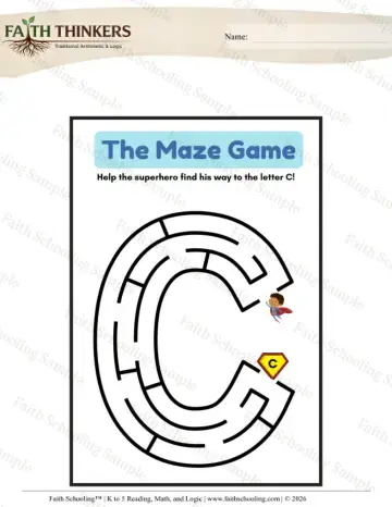Kindergarten math worksheet — Mazes (Practice Set 3)