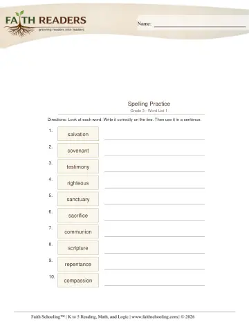 Spelling (Practice Set 1)