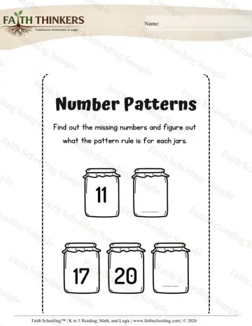 Kindergarten early learning worksheet — Patterns and Early Algebra. Patterns (Practice Set 3)