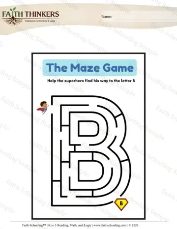 Kindergarten math worksheet — Mazes (Practice Set 2)