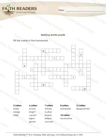 4th Grade phonics worksheet — Spelling Practice. Framework (Practice Set 3)