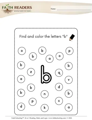 Find and Color Lowercase Letter (Practice Set 2)