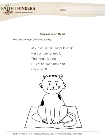 Kindergarten Reading Comprehension & Fluency: Read And Respond — worksheet preview