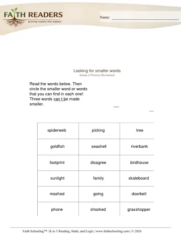 Deconstructing Words (Practice Set 1)