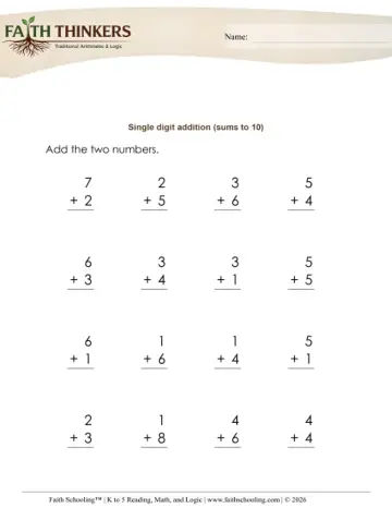 Kindergarten Math: Addition Strategy Paths — worksheet preview