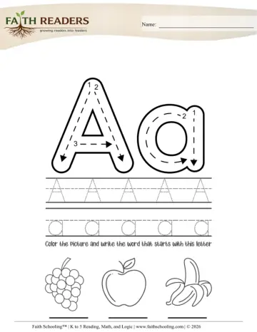 Learning Letters Workbook (Practice Set 1)