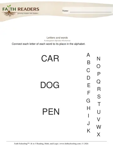 Matching Letters Alphabet (Practice Set 1)