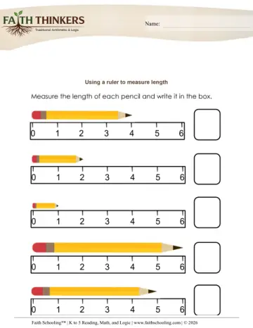 Kindergarten Early Learning / Preschool / Kindergarten Readiness: Measurement Ruler — worksheet preview