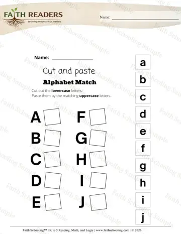 Kindergarten phonics worksheet — Match Upper to Lowercase Circle (Practice Set 3)