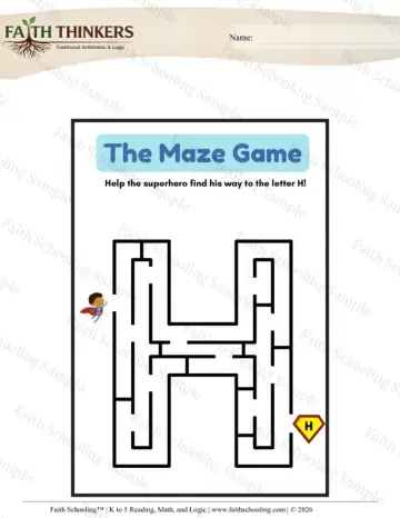 Kindergarten math worksheet — Mazes (Practice Set 8)