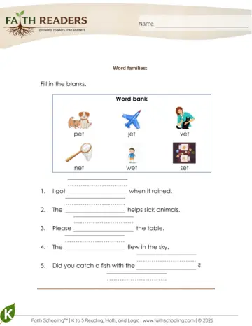 Word Families (Practice Set 4)