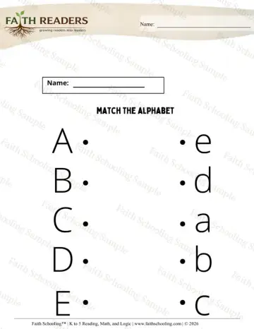 Kindergarten phonics worksheet — Match Upper to Lowercase Circle (Practice Set 4)