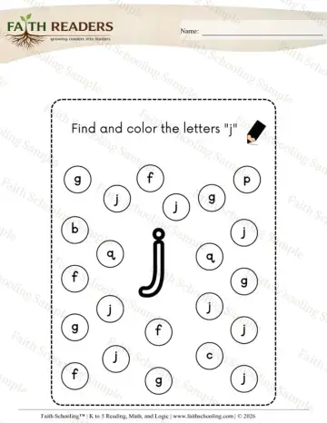 Kindergarten phonics worksheet — Find and Color Lowercase Letter (Practice Set 9)
