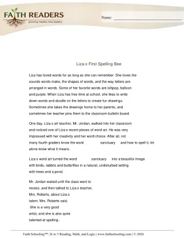 Reading Spellling Bee