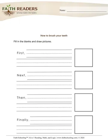 Kindergarten Grammar & Writing: Explanatory Writing — worksheet preview