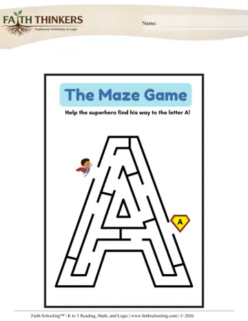 Kindergarten Math: Mazes — worksheet preview