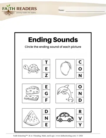 Kindergarten Phonics, Decoding & Spelling Patterns: Beginning Middle And Ending Sounds — worksheet preview