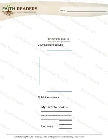 Kindergarten grammar & writing worksheet — Opinion Writing Prompts (Practice Set 2)
