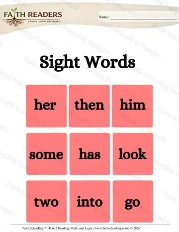 Kindergarten phonics worksheet — Sight Word Flashcards (Practice Set 3)