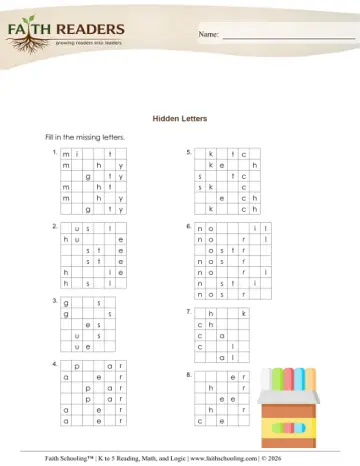Hidden Letters (Practice Set 4) (Practice 1)
