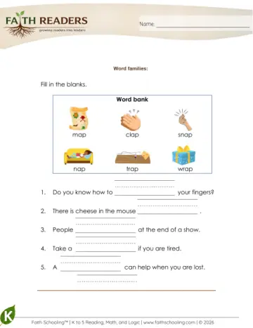 Word Families (Practice Set 5)