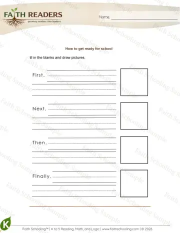 Kindergarten grammar & writing worksheet — Explanatory Writing Prompts (Practice Set 6)