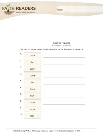 Spelling (Practice Set 3)