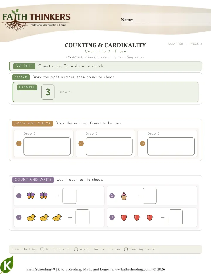 Prove worksheet sample