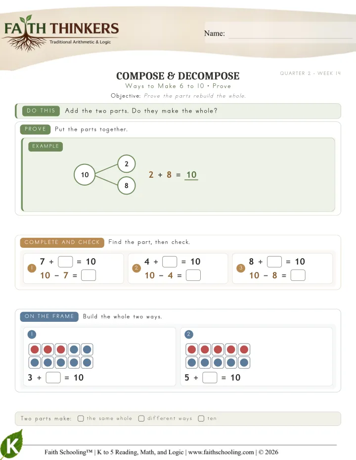 Prove worksheet sample