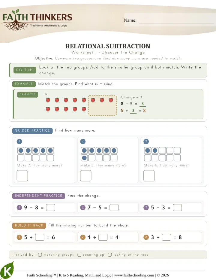 Discover worksheet sample
