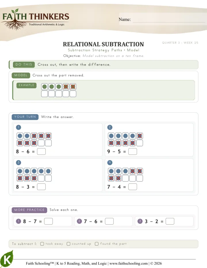 Model worksheet sample