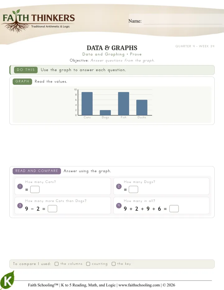 Prove worksheet sample