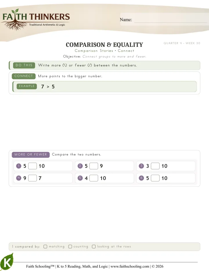 Connect worksheet sample