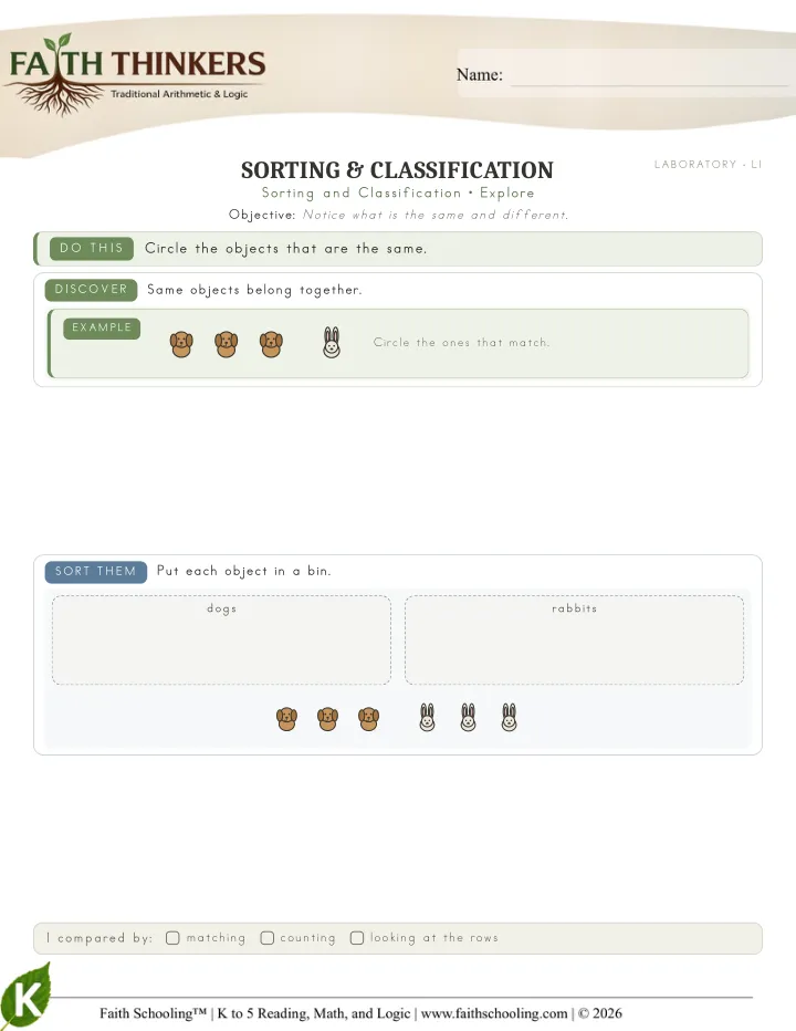 Explore worksheet sample