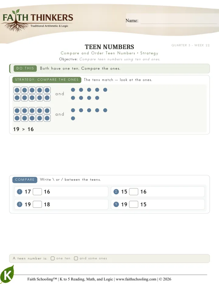 Strategy worksheet sample