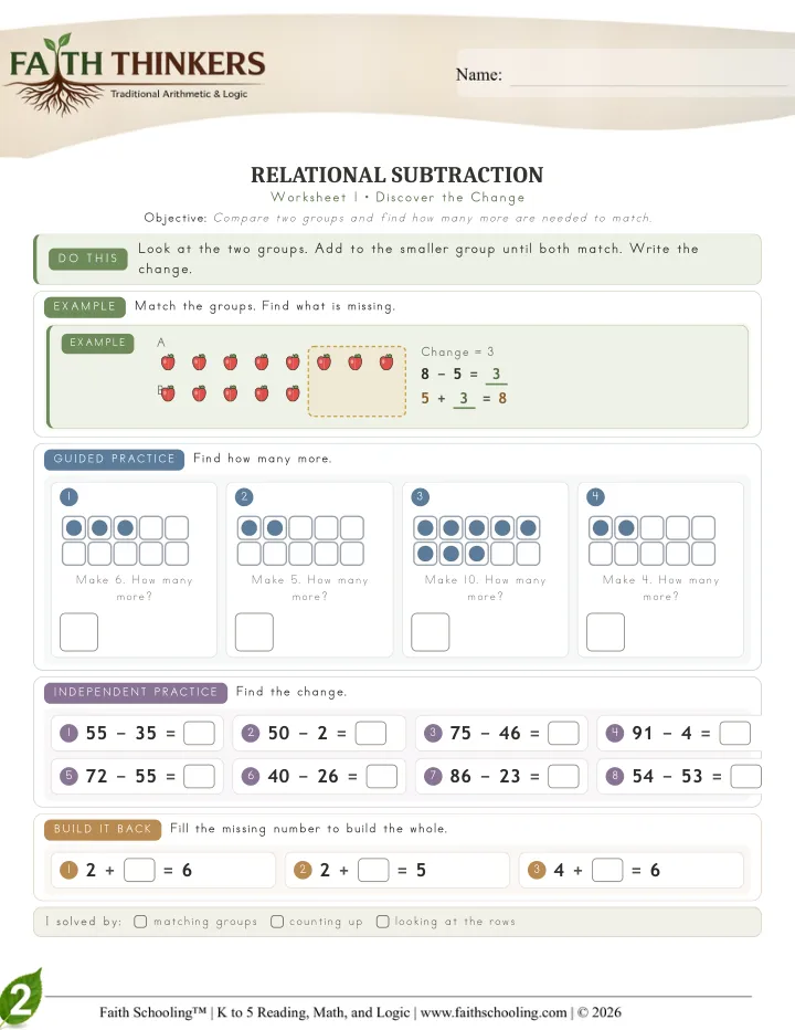 Discover worksheet sample