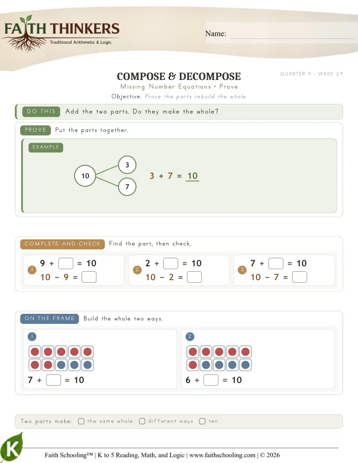 Prove worksheet sample