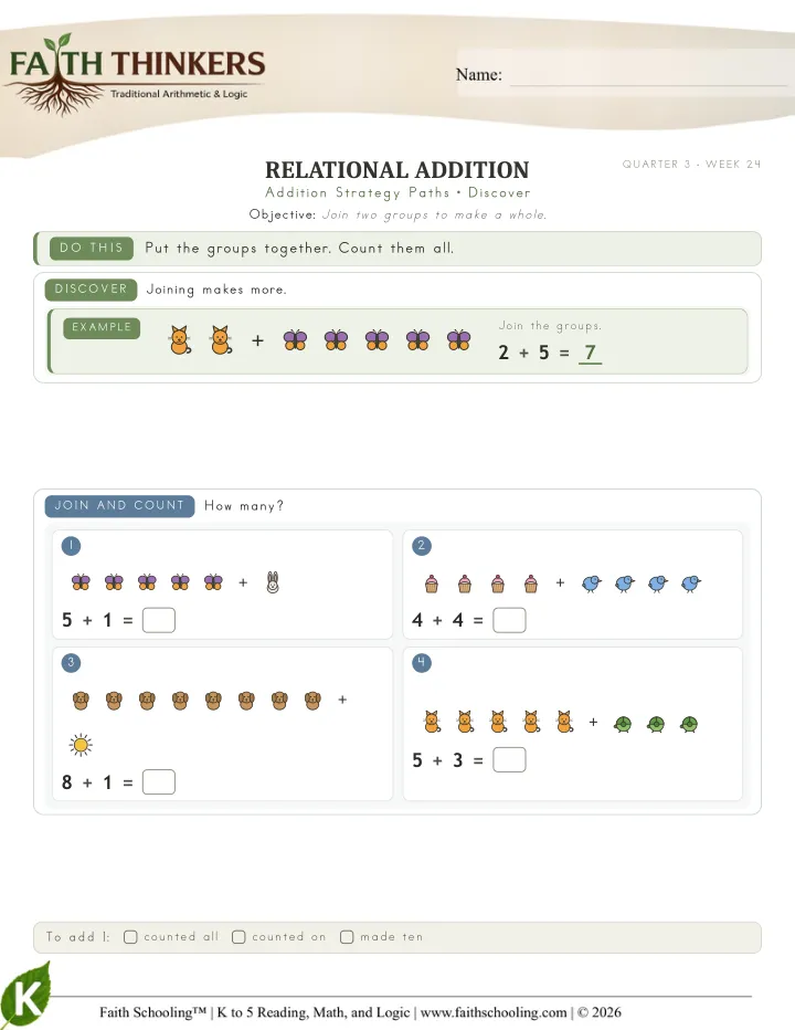 Discover worksheet sample