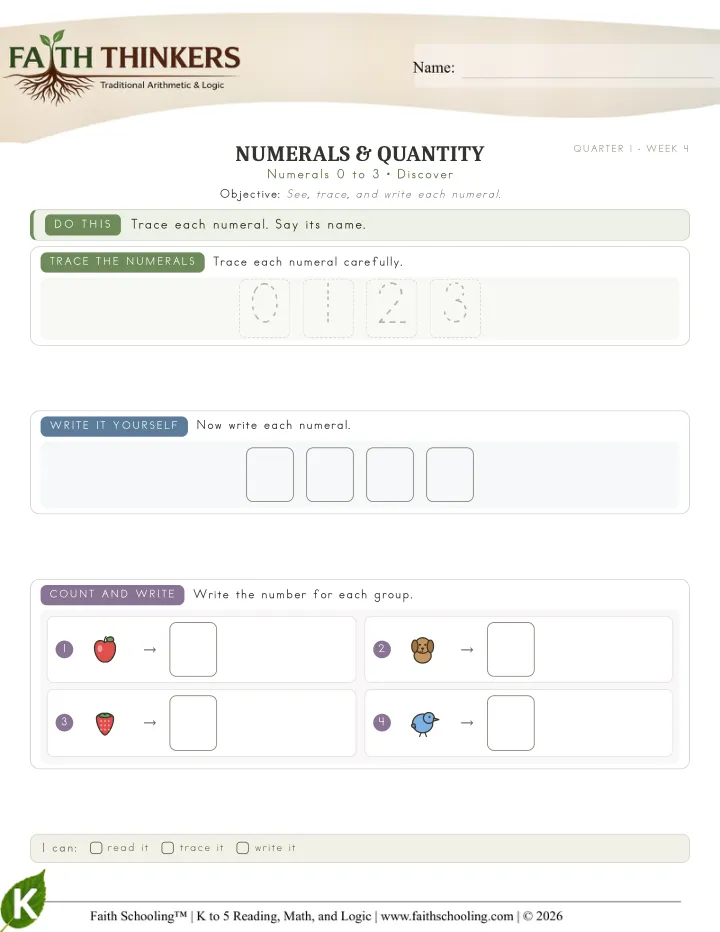 Discover worksheet sample